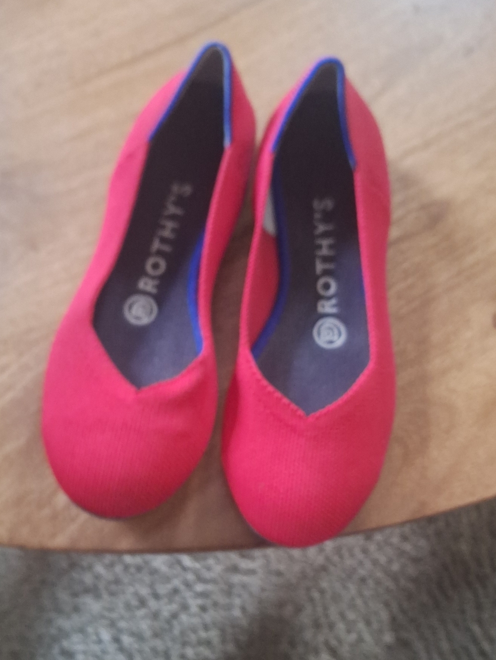 Rothy's Red Knit Slip-On Flats